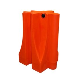 24" H Water Filled Corner Barrier, Yellow - 2418SY-16