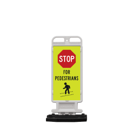Crosscade Vertical Panel Pedestrian Stop Sign | Traffic Safety Products