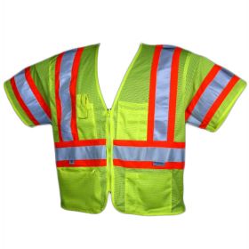 V155 ANSI Class 2 Hi Vis Traffic Safety Construction Vest