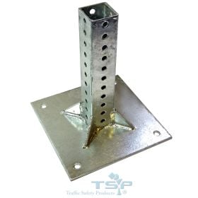 Flat Mounted Concrete Base for Square Sign Posts