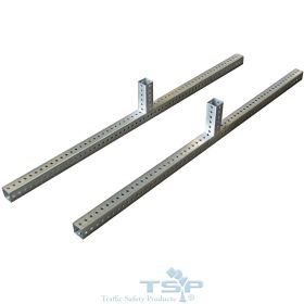 Steel Type 3 Barricade Footer, Square Tube or Angle Iron