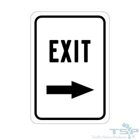 18" x 12" Exit Sign with Right Arrow, Engineer Grade