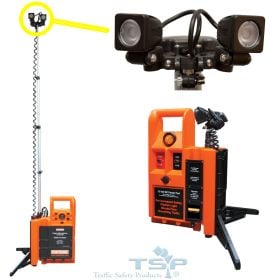 Portable Work Zone Flagger Station Lighting w/ Double Light - PLAL2MCBP