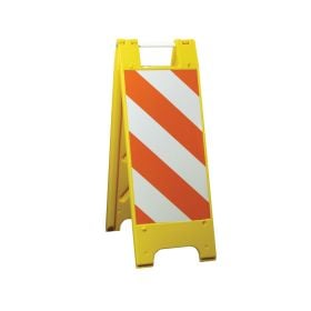 Plasticade Minicade A-Frame Sign Stand with Striped Sheeting