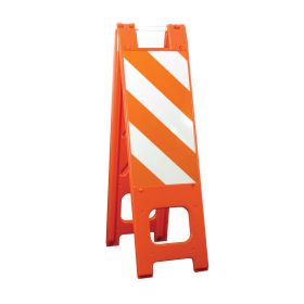 Plasticade Narrowcade A-Frame Sign Stand with Sheeting - 150-HT12DG Orange (Options: Orange, Diamond Grade Sheeting)