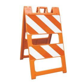 Plasticade type II Barricade - 100-OT12B8EG (Options: Orange, Engineer Grade Striped Sheeting)