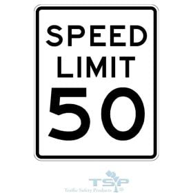 R2-1 Sign, Speed Limit Sign (5-75 MPH), Various Sizes and Finishes