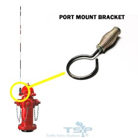 Hydra-View Fire Hydrant Marker Port Mount with Spring - HYDRA-PM62.5-G (Options: Green, 6Feet, 2.5" Mounting Ring)