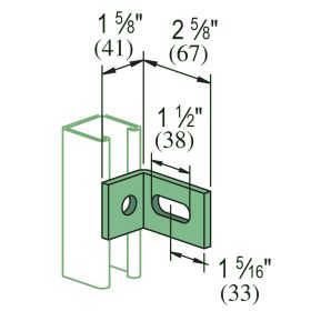 Unistrut P1750-EG: 90 Degree Angle Fitting, Electro-Galvanized