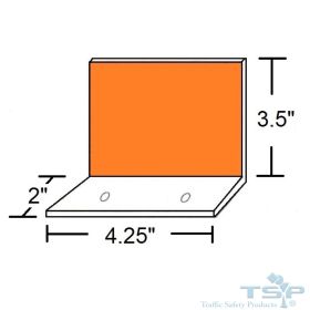 Flexible Barrier Marker 3.5" H x 4.25" W, Amber - FB-342A (Options: Double Sided)