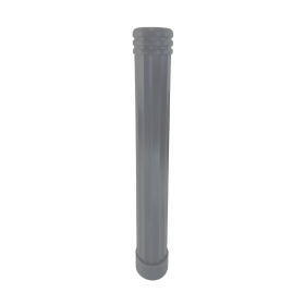 Lincoln 6.5" x 56" Decorative Bollard Cover, Canadian Grey