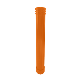 Lincoln 6.5" x 56" Decorative Bollard Cover, Orange