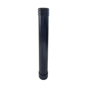 Lincoln 6.5" x 56" Decorative Bollard Cover, Black