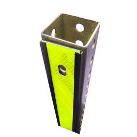 BriteSide 1.75" x72" Square Post, DG Fluorescent YL/GR w/ 6 Rivets