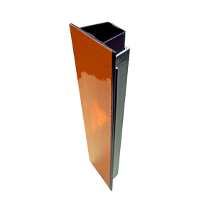 BriteSide Reflective Panel 3" x 72" U-Channel, DG Fluorescent Orange w/5 Screws