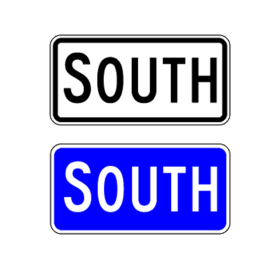 MUTCD M3-3 SIGN | SOUTH Sign | Cardinal Direction Marker 