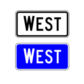 MUTCD M3-4 SIGN | WEST Sign | Cardinal Direction Marker 