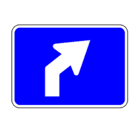 M5-2R(IN): "Directional Arrow (Right)" Aluminum Sign, 21" x 15", Engineer Grade