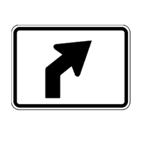M5-2R(NI): "Directional Arrow (Right)" Aluminum Sign, 21" x 15", Diamond Grade