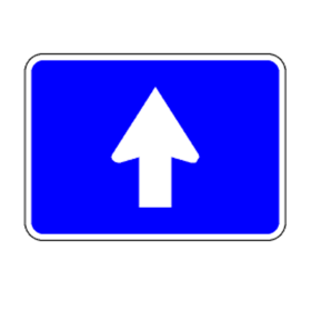 M6-3(IN): "Directional Arrow (Interstate)" Aluminum Sign, 21" x 15", Hi Intensity