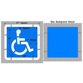 Large Federal Handicap with Border & Background - 1/8 Inch (125 mil)