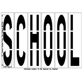 Federal SCHOOL Stencil, 1/8"