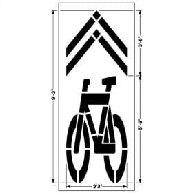 Federal Shared Roadway Bicycle Symbol - 1/8 Inch (125 mil)