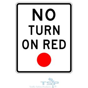 MUTCD R10-11a Sign, NO TURN ON RED Sign