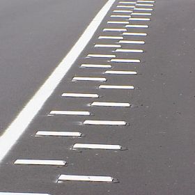 Model 3708 Raised Rumble Strips, 6' White (Epoxy Sold Sep) - Box of 10