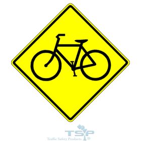 W11-1: Bicycle Traffic Graphic Sign, 48" x 48", Hi Intensity