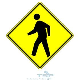 W11-2: Pedestrian Traffic Graphic Sign, 30" x 30", Diamond Grade