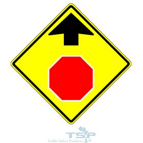 MUTCD W3-1 Stop Ahead Graphic Sign