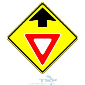 W3-2: Yield Ahead Graphic Sign, 18" x 18", Hi Intensity