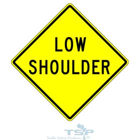 MUTCD W8-9 Low Shoulder Text Sign