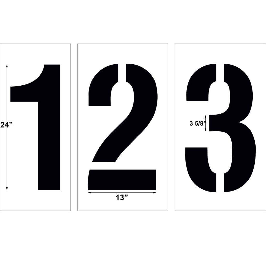 24-inch x 9-inch Number Kit Stencil