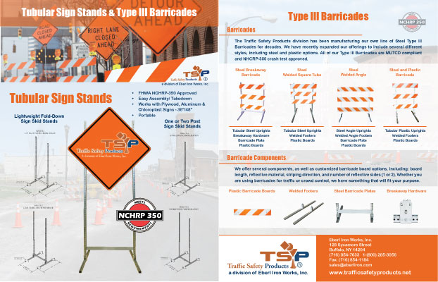 Tubular Sign Stands & Type III Barricades Free Downloadable Product Brochure